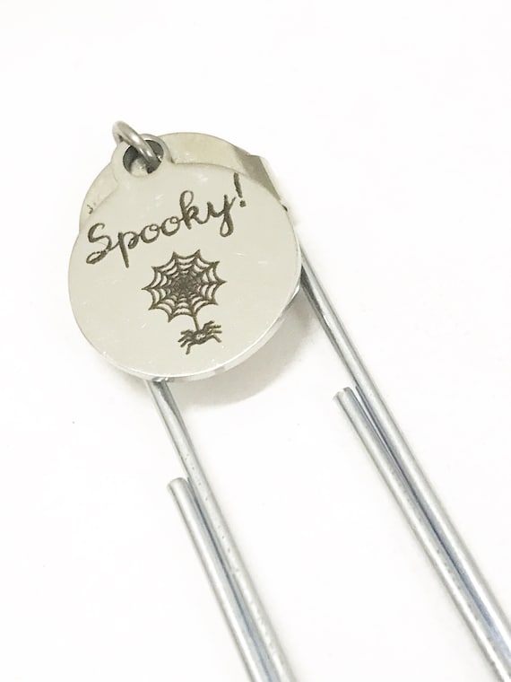 Spooky Bookmark, Spider Web Bookmark, Spooky Charm, Spooky Gifts, Reader Gifts, Planner Bookmark, Spider Gifts, Planner Accessories