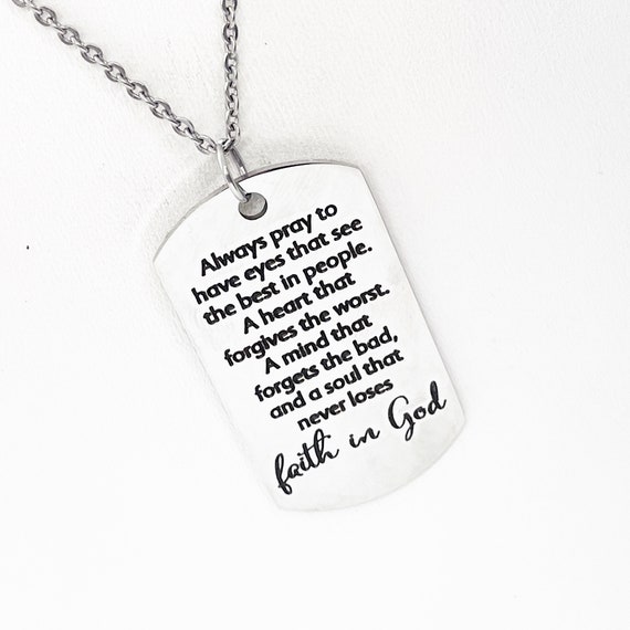 Faith Gifts, Never Lose Faith In God Necklace, Christian Gifts, Faith Jewelry, Christian Jewelry, Son Gift, Daughter Gift