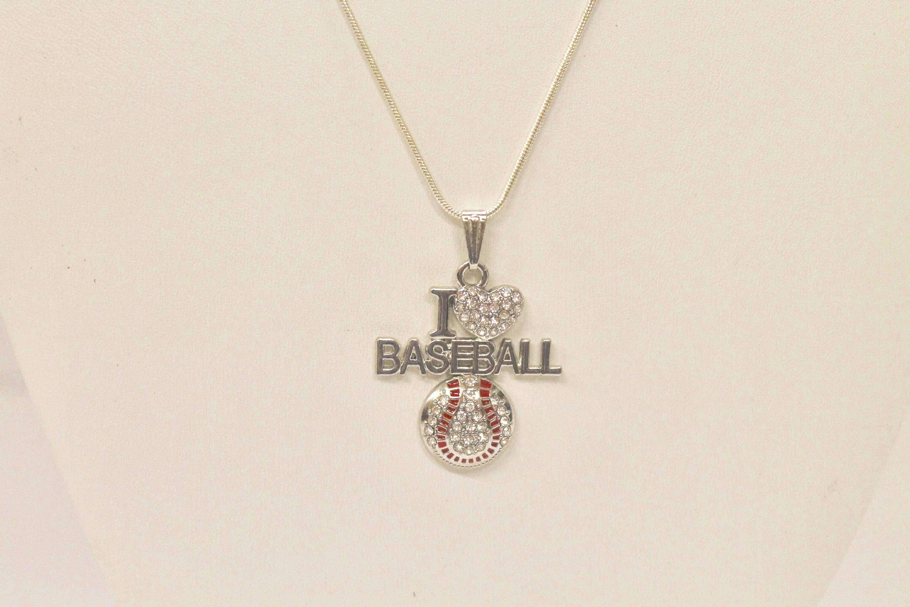 Baseball Heart Necklace – NKSL-203 | Skyline Jewelry