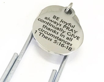 Planner Clip, Planner Bookmark, Christian Bookmark,  Be Pray Give Paper Clip Bookmark, Planner Accessories, Paper Clip Charm, Planner Charm