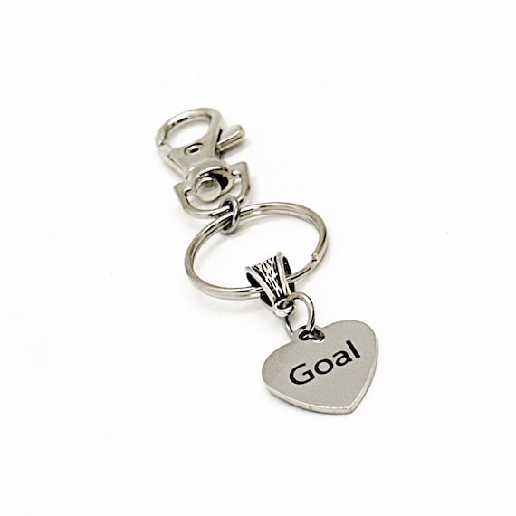Goal Charm Keychain, Goal Setter Gift, Goal Setting, Weight Loss Goals, Dream Big, Athlete Gifts, Entrepreneur Gifts, Son Gift, Daughter
