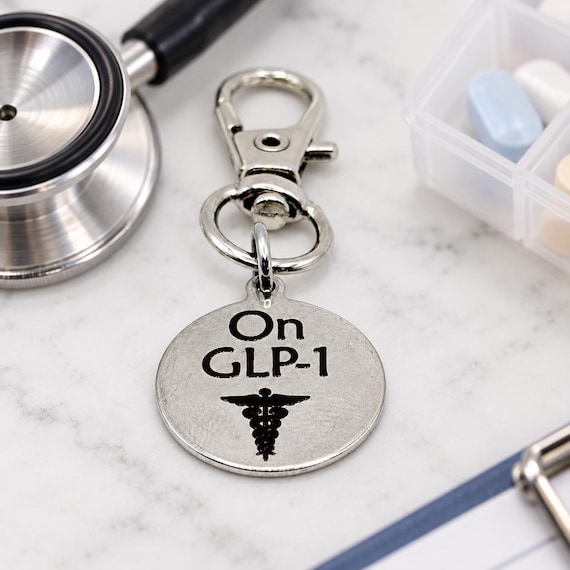 On GLP 1 Medical Notice Clip On Charm