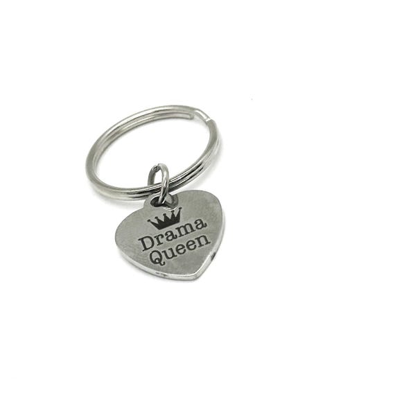 Drama Queen Charm Key Chain, Gift For Her, Wife Gift, Daughter, Acting Gifts, Actress Gift, Friend Group, Charm Key Ring, Dramatic Woman