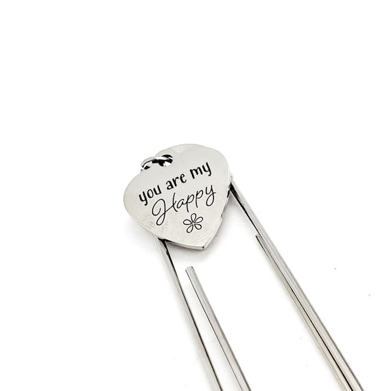 Love Gift, You Are My Happy Bookmark, Wife Bookmark, Daughter Bookmark, Love Bookmark, Charm Bookmark, Paperclip Bookmark, Planner Gift