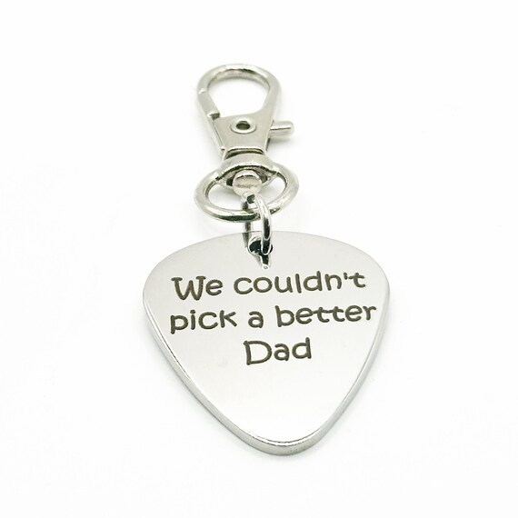 We Couldn't Pick A Better Dad Guitar Pick Charm Clip On Gift For Dad Music Lover Fathers Day Gift From Kids