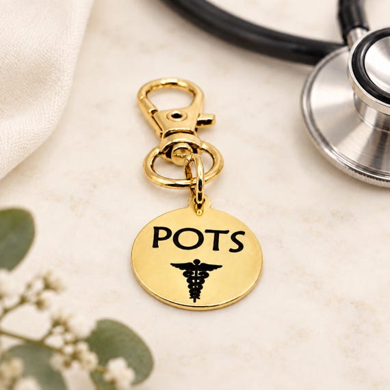 POTS Medical Goldtone Clip On Charm