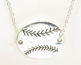 Baseball Pendant Necklace, Baseball Mom Jewelry,  Baseball Jewelry, Baseball Fan Jewelry, Gift For Baseball Mom, Baseball Girlfriend Gift