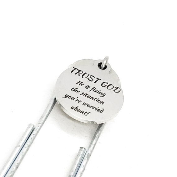Bible Bookmark, Trust God Bookmark, Christian Gifts, Charm Bookmark, Big Faith Gifts, God Is Working, Christian Bookmark, Christian Quote
