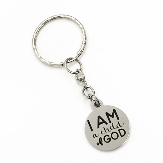 I Am A Child Of God Keychain, Christian Keychain, Christian Gift, Baptism Gift,  I am a Child of God Charm, Charm Keychain