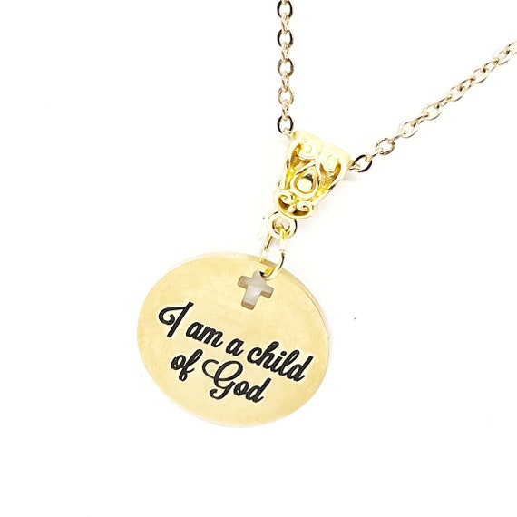 Faith Gift, I Am A Child Of God Necklace, Baptism Gift, Confirmation Gift, Christian Jewelry, Faith Jewelry, Christian Woman Gift For Her