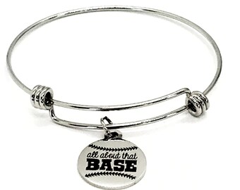 Baseball Mom Gift, All About That Base Bracelet, Baseball Mom Bracelet, Team Mom Gift, Baseball Mom Mother’s Day Gift, Baseball Mom Jewelry