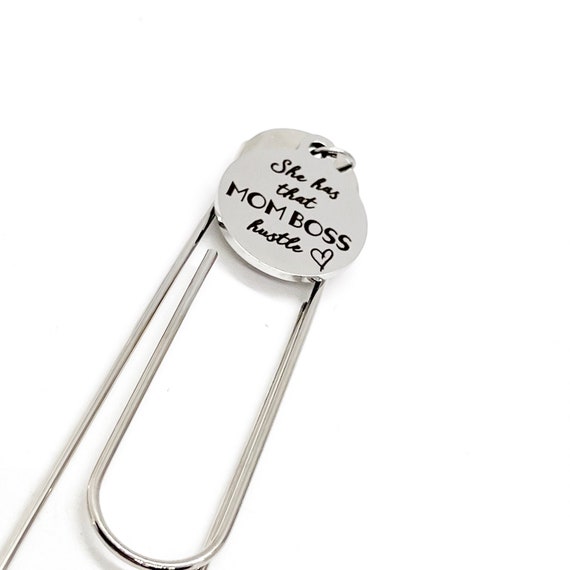 Mom Gift, She Has That Mom Boss Hustle Bookmark, Charm Bookmark, Bookmark Gift, Entrepreneur Gift, Working Mom Gift, Wife Valentine