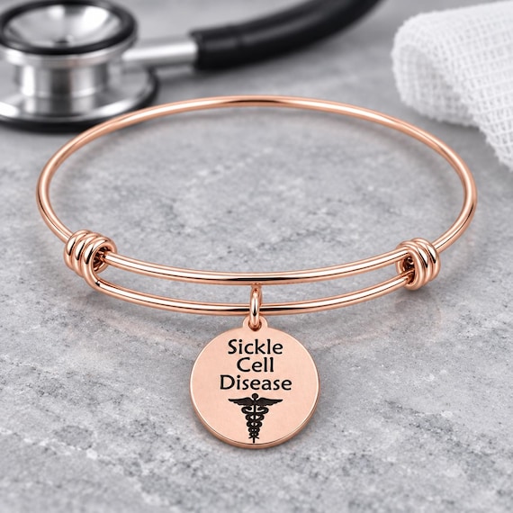 Sickle Cell Disease Rose Goldtone Charm Bracelet