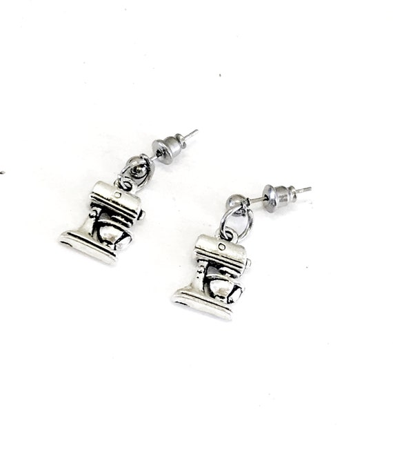 Cook Gifts, Mixer Earrings, Cook Earrings, Baker Gifts, Baker Earrings, Mixer Charms, Gifts For Her, Love To Cook, Love To Bake, Baking Gift