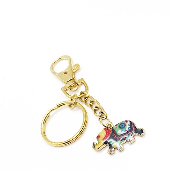 Elephant Keychain, Elephant Charm Keychain, Gift for Her, Good Luck Gift, Remember Me Gift, Keychain Gift