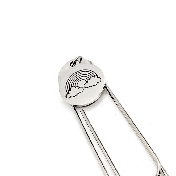 Rainbow Bookmark, Behind The Clouds Bookmark, Charm Bookmark, Loyalty Gift, Friend Gift, Rainbow Lover, Happy Gift, Charm Bookmark