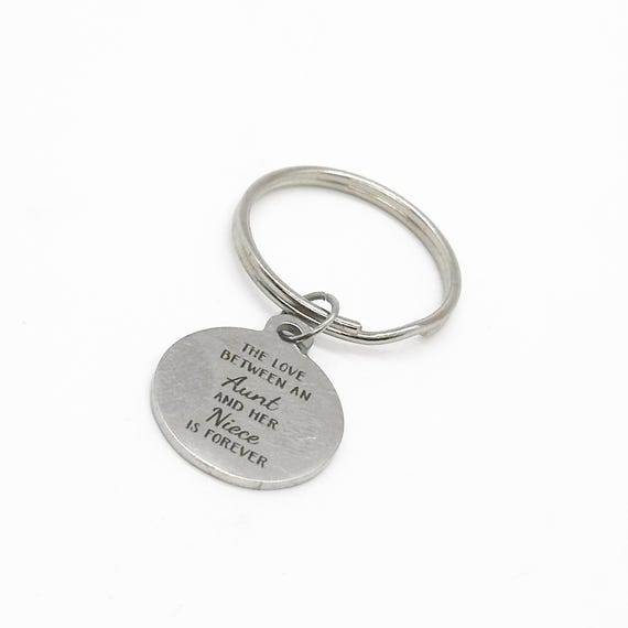 The Love Between An Aunt And Her Niece Is Forever Charm Keychain, Gift For Her, Niece Gift, Niece Birthday, Niece Christmas, Gift From Aunt