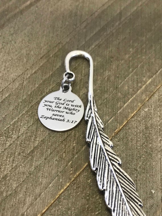 Scripture Bookmark, Scripture Gifts, Bible Verse Bookmark, Bible Bookmark, Zephaniah 3 17 Scripture, The Lord Is With You, Planner Bookmark