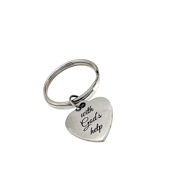 Faith Gift, With God’s Help Keychain, Keychain Gift, Christian Keychain, Charm Keychain, Christian Encouragement, I Can Do All Things