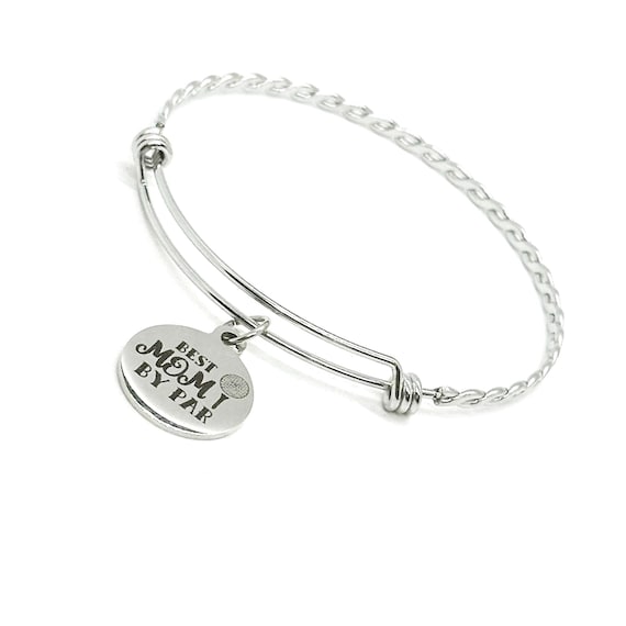 Best Mom by Par Charm Bracelet, Wife Gift, Mom Golfer, Golf Mom
