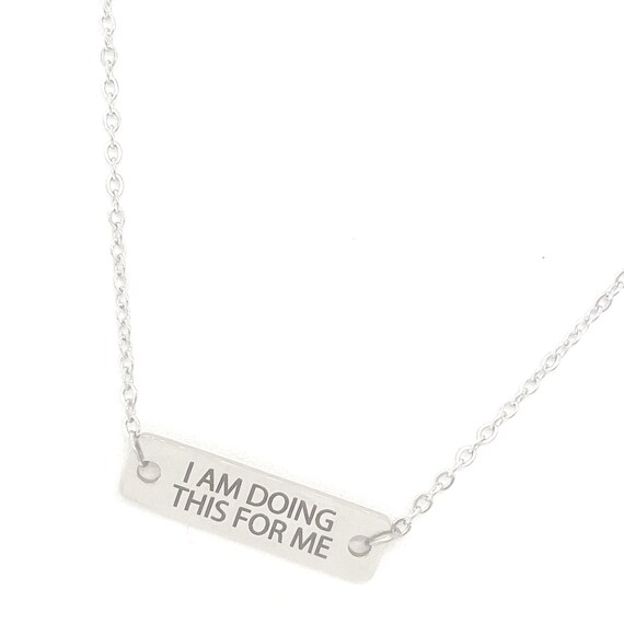 Motivation Gift, I Am Doing This For Me Connector Necklace, Exercise Gifts, Weight Loss Gifts, Entrepreneur Gifts, Going to College Gift