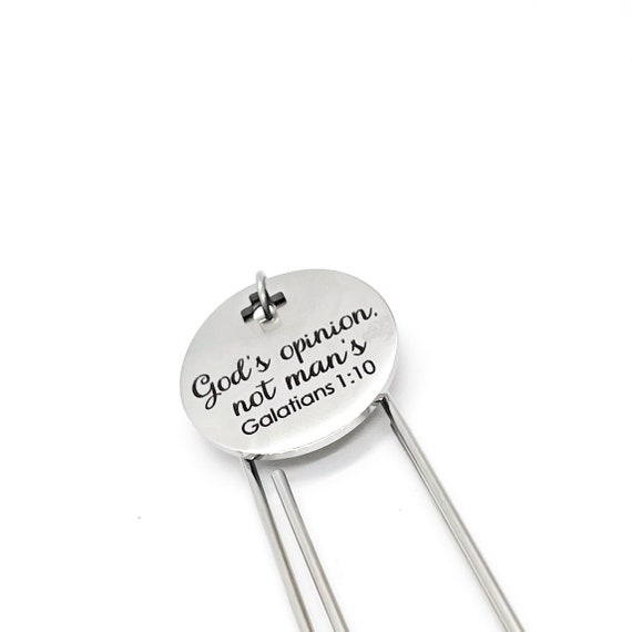 God’s Opinion Not Man’s Charm Bookmark, Galatians 1 10, Scripture Bookmark, Bible Verse Bookmark, No Bullying, Baptism Gift, Christian