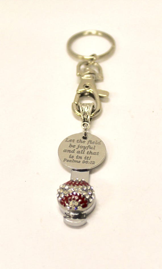 Baseball Bible Verse Keychain, Psalms 29 12 Bible Verse Gift, Baseball Mom Gift, Gift For Her, Gift for Mom, Keyring Gift, Wife Jewelry Gift