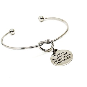 Trust In The Lord With All Your Heart Charm Bracelet, Proverbs 3 5, Scripture Gift, Trust In God, Gift For Her, Faith Gift, Christian Gifts
