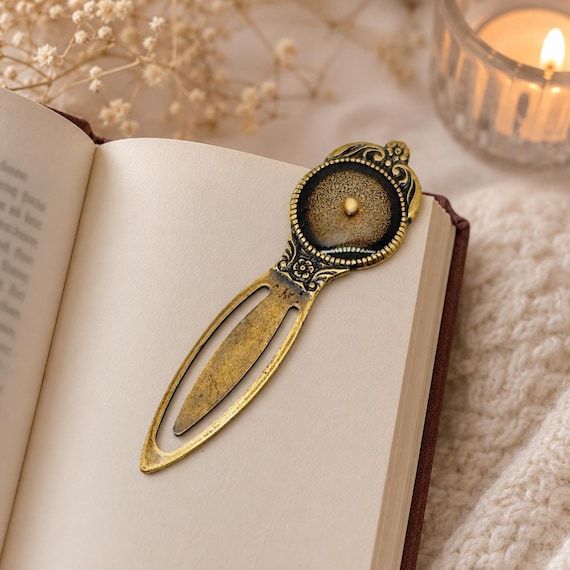 Goldtone Mustard Seed Bookmark