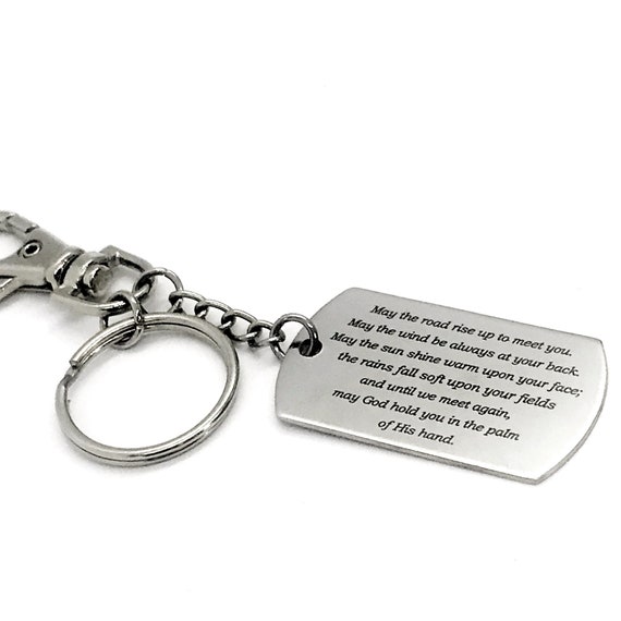 Irish Blessing Keychain Gift, Graduation Gift, Moving Gift, Going Away Gift