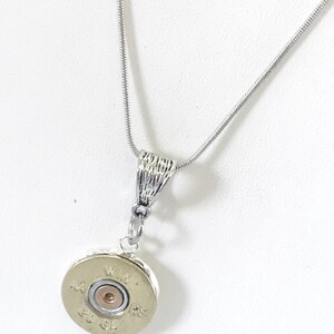 Shotgun Shell Necklace, 20 Gauge Shotgun Shell Pendant Necklace, Shotgun Shell Jewelry, 20g Shotgun Shell Jewelry, Shooting Sports Necklace image 4