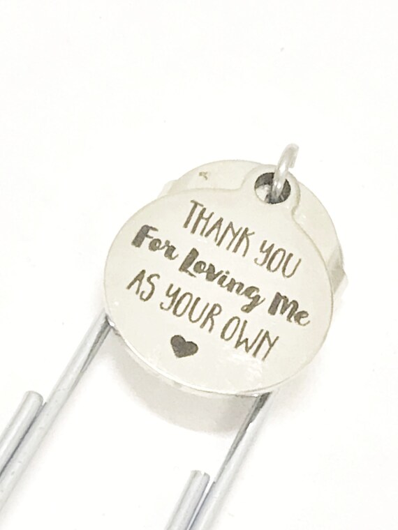 Stepmother Gift, Thank You For Loving Me As Your Own Bookmark, Stepmother Reader Gift, Stepmother Bookmark Gift, Mother In Law Gift For Her