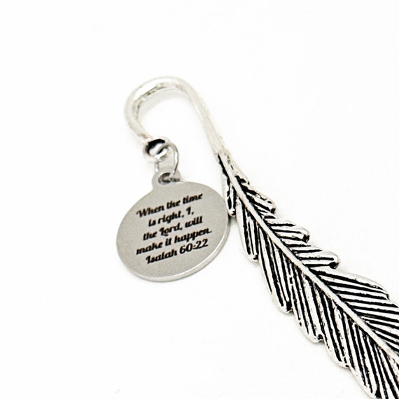 The Lord Will Make It Happen Charm Bookmark, Isaiah 60 22, When The Time Is Right, Faith Gift, Scripture Gift, Bible Verse Quote, Christian