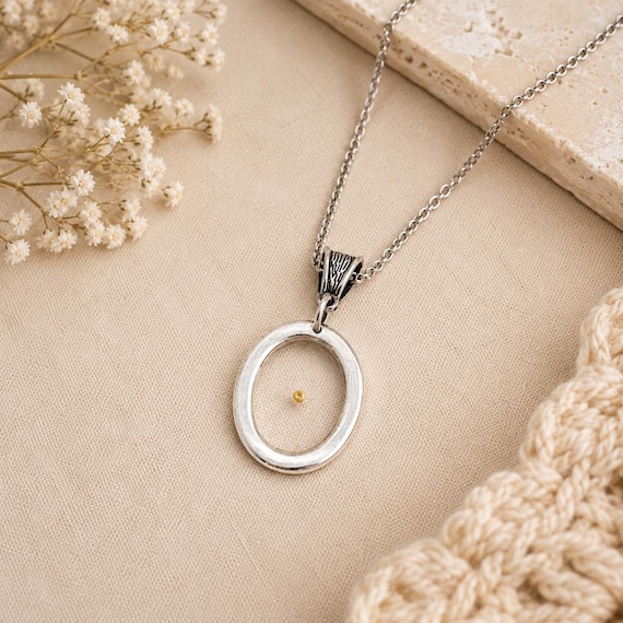 Mustard Seed Open Oval Necklace