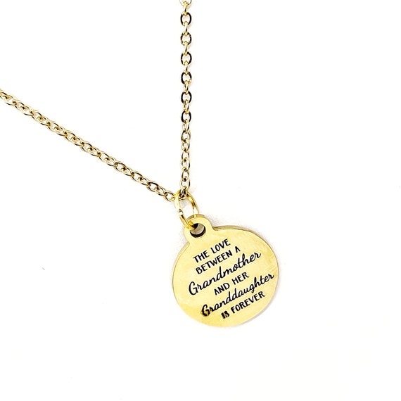 Grandmother Gift, Granddaughter Gift, The Love Between A Grandmother And Her Granddaughter Is Forever Necklace, Grandmother Christmas Gift
