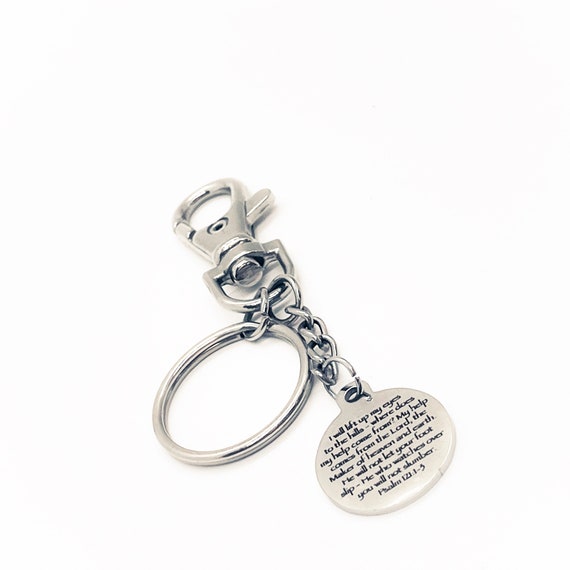 Scripture Gift, My Help Comes From The Lord Keychain, Psalm 121 1 to 3, Faith Charm, Christian Love Gift, Christian Keychain, Faith Gift