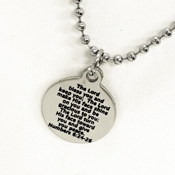 Son Gift, Blessing Gift For Son, The Lord Bless You And Keep You Necklace, Encouraging Necklace, Sports Motivation Gift, Encouraging Gift