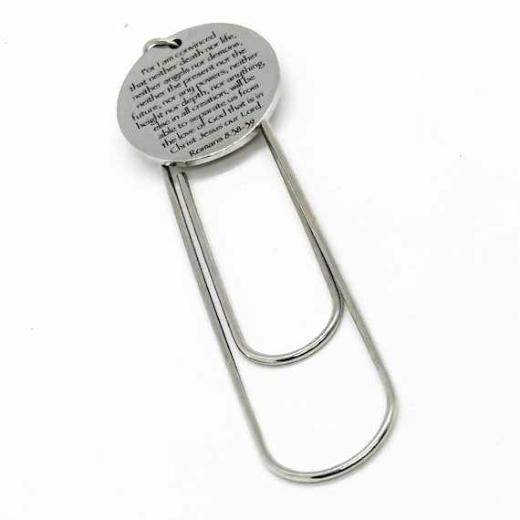 Nothing Separates Us From The Love Of God Charm Bookmark, Romans 8 38 and 39, Bible Bookmark, Believer Gift, Christian Faith Scripture Quote