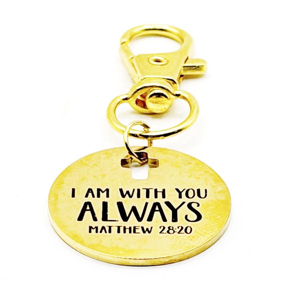 I Am With You Always Gold-Plated Charm