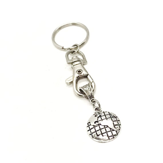 Globe Keychain, World Traveler Gift, Geography Lover Gift, Love To Travel, Going On A Trip, Globe Charm, Earth Charm, Globe Traveller Gift