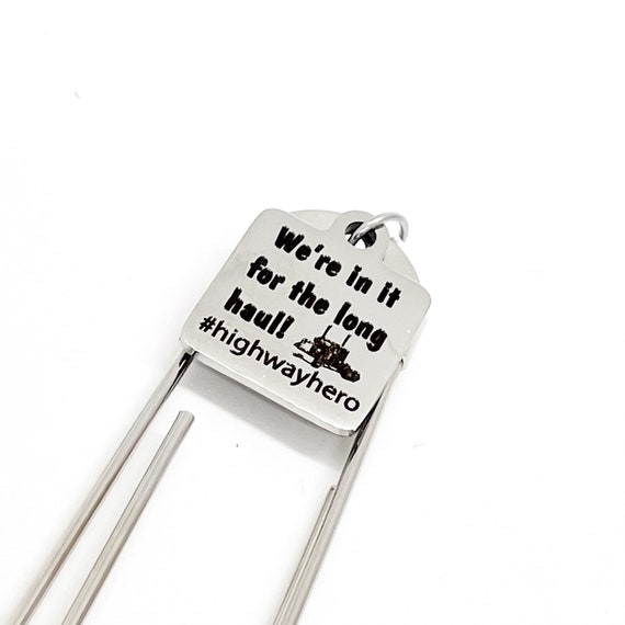 Trucker Gift, We’re In It For The Long Haul Bookmark, Highway Hero Gift, Husband Gift, Trucker Reader, Reader Gift, Gift For Him