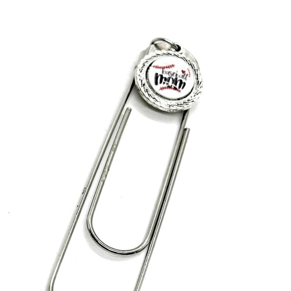 Baseball Mom Charm Bookmark, Baseball Mom Gifts, Planner Bookmark, Baseball Gift, Paperclip Bookmark, Team Mom, Mothers Day Gifts, Birthday