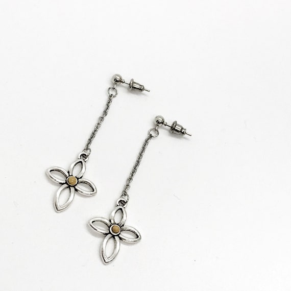 Mustard Seed Drop Dangle Cross Earrings,  Mustard Seed Jewelry, Matthew 17 20, Mustard Seed Faith Jewelry, Scripture Gifts, Faith Gift