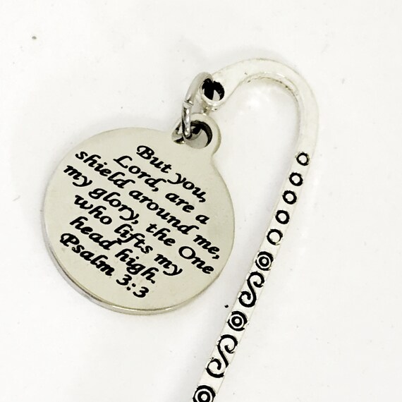 Bookmark Gift, Christian Bookmark, The Lord Is My Shield, Psalm 3 3 Bookmark, Charm Bookmark, Planner Bookmark, Christian Sympathy Gift