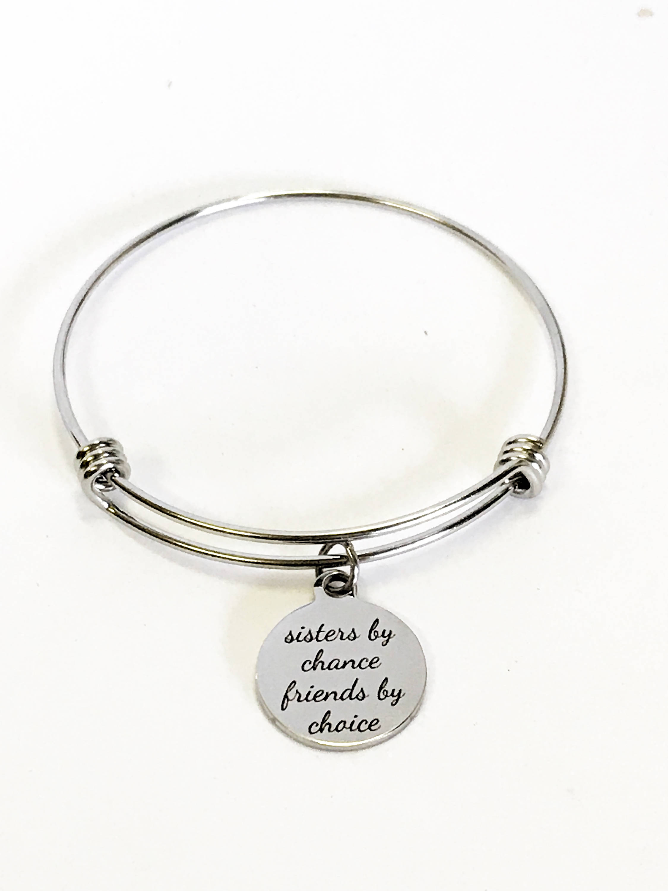 Sisters by Chance Friends by Choice Expanding Bangle Charm