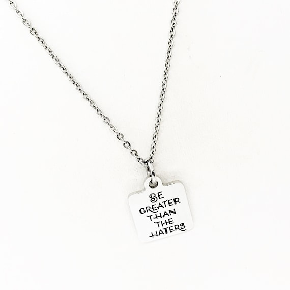 Motivating Gift, Be Greater Than The Haters Necklace, Woman Entrepreneur Gift, Business Owner Gift, Motivating Her, Direct Sales Team