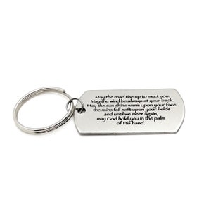 Irish Blessing Charm, May The Road Rise To Meet You Charm, Keychain Charm, Irish Blessing Quote, Moving Gift, Going Away Gift