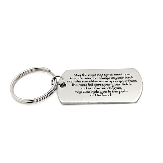 Irish Blessing Charm, May The Road Rise To Meet You Charm, Keychain Charm, Irish Blessing Quote, Moving Gift, Going Away Gift