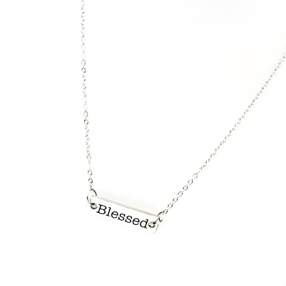 Blessed Connector Charm Necklace, I Am Blessed, You Are Blessed, Faith Jewelry, Christian Woman Gift, Daughter Gift, Wife Gift, Gift For Her