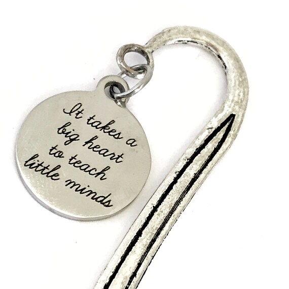 Teacher Gift, Teacher Bookmark Gift, It Takes A Big Heart To Teach Little Minds Bookmark, Back To School Gift, New Teacher Planner Gift
